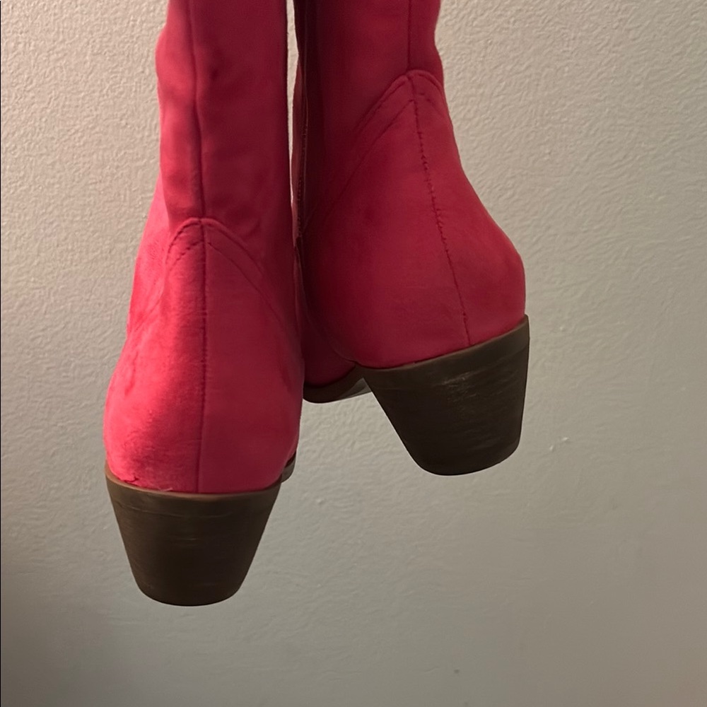Vibrant Pink Tall Boots - Picture 11 of 13